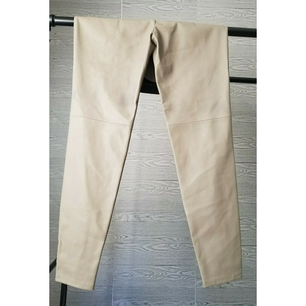 ZARA // faux leather leggings tan mink grey - Picture 13 of 16